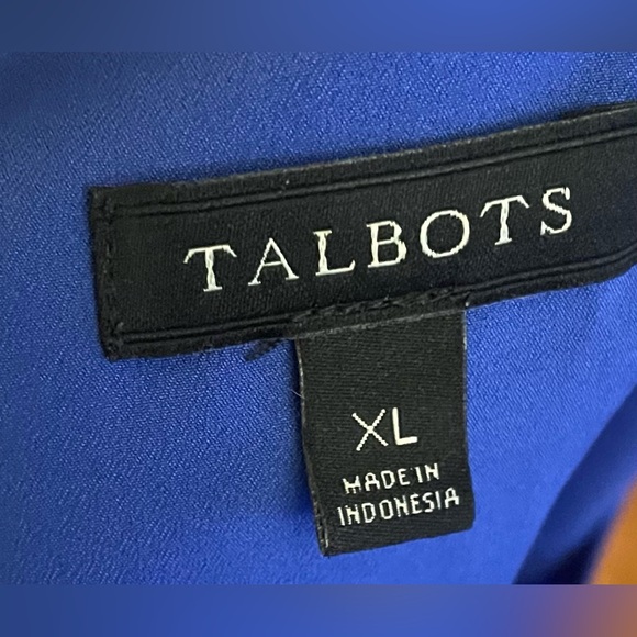 Talbots- Blue business casual tank top blouse Size XL - Picture 7 of 8